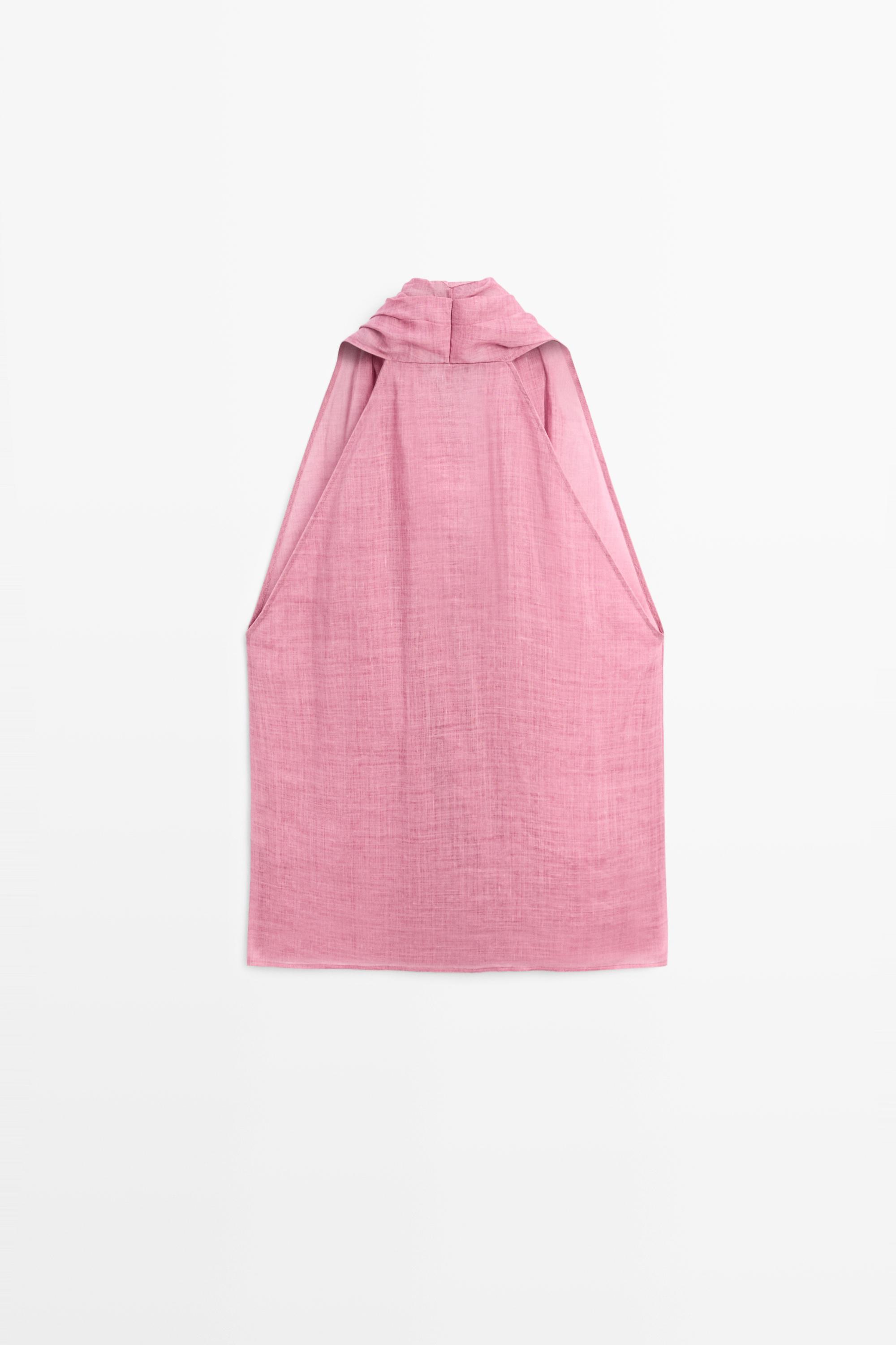 Top croisé drapé